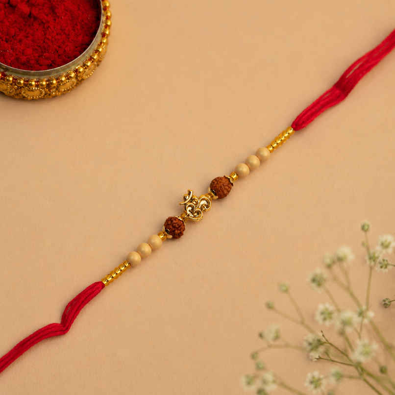 Rakhi for Brother | Om & Rudraksha | Religious | Pack of 1 | Shree Rakhi Rakhi for Brother | Om & Rudraksha | Religious | Pack of 1 | Shree Rakhi