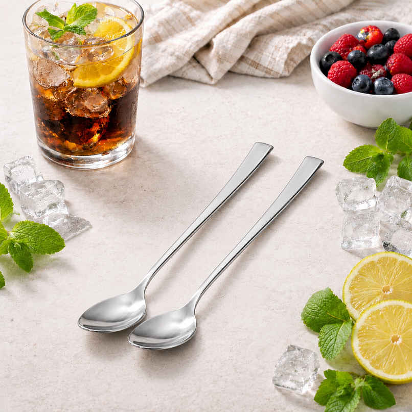Petals 2Pcs Stainless Steel | Long Falooda Soda Spoon Petals 2Pcs Stainless Steel | Long Falooda Soda Spoon
