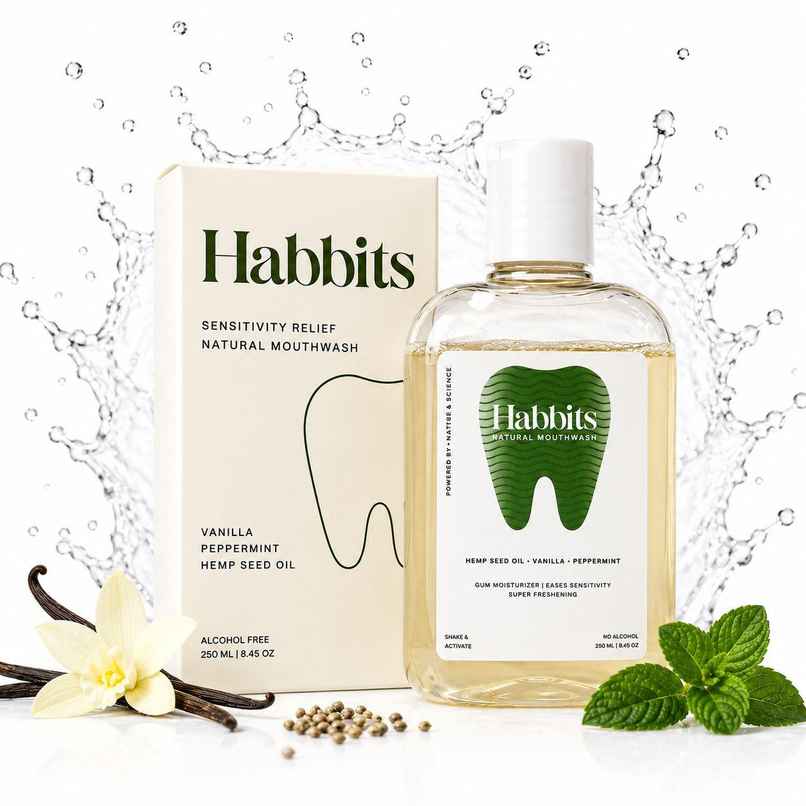 Habbits Natural Hemp-Vanilla Mint Mouthwash