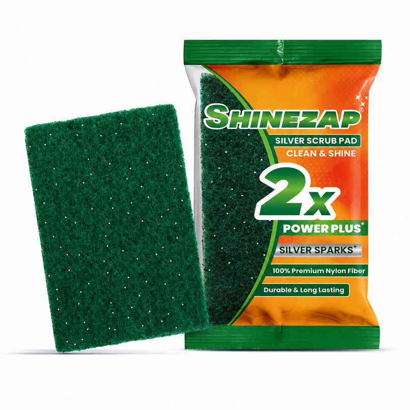 Shinezap Silver Scrub pad Pack of 1 Shinezap Silver Scrub pad Pack of 1