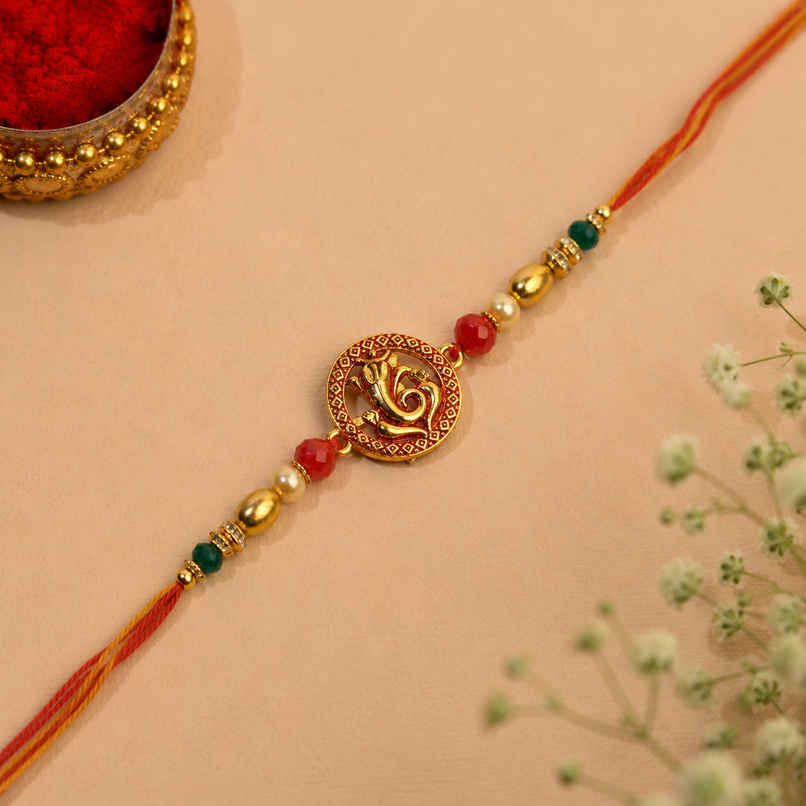 Rakhi for Brother | Lord Ganesh | Religious | Pack of 1 | Avyaan Rakhi Rakhi for Brother | Lord Ganesh | Religious | Pack of 1 | Avyaan Rakhi
