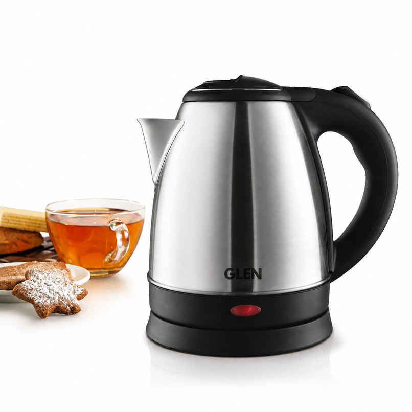 Glen 1500 Watt Electric Kettle Stainless Steel With 360 Degree Rotational Base 1.8 L, Silver (9002) Glen 1500 Watt Electric Kettle Stainless Steel With 360 Degree Rotational Base 1.8 L, Silver (9002)