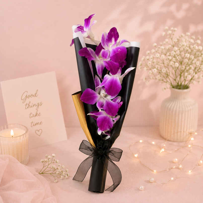 Spl Single Orchid Bouquet | Gifting Spl Single Orchid Bouquet | Gifting