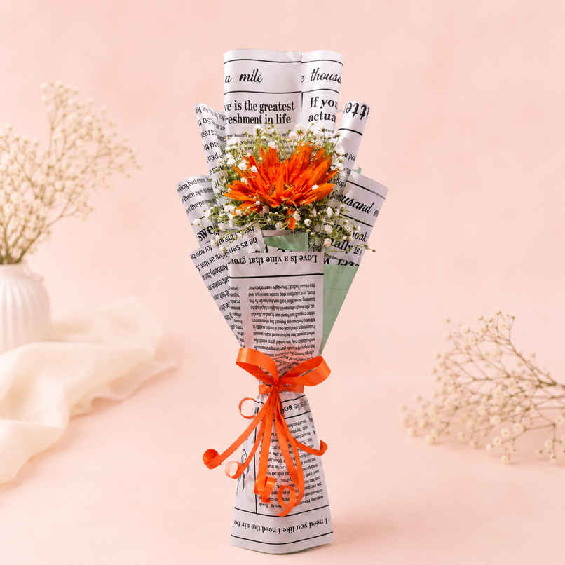 Single Gerbera Bouquet | Gifting Single Gerbera Bouquet | Gifting