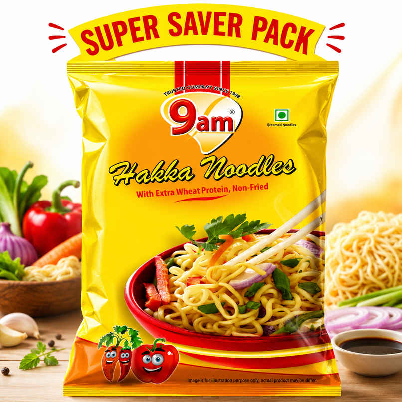 9am Hakka Noodles, Family pack ,Quick & Easy Cooking 9am Hakka Noodles, Family pack ,Quick & Easy Cooking