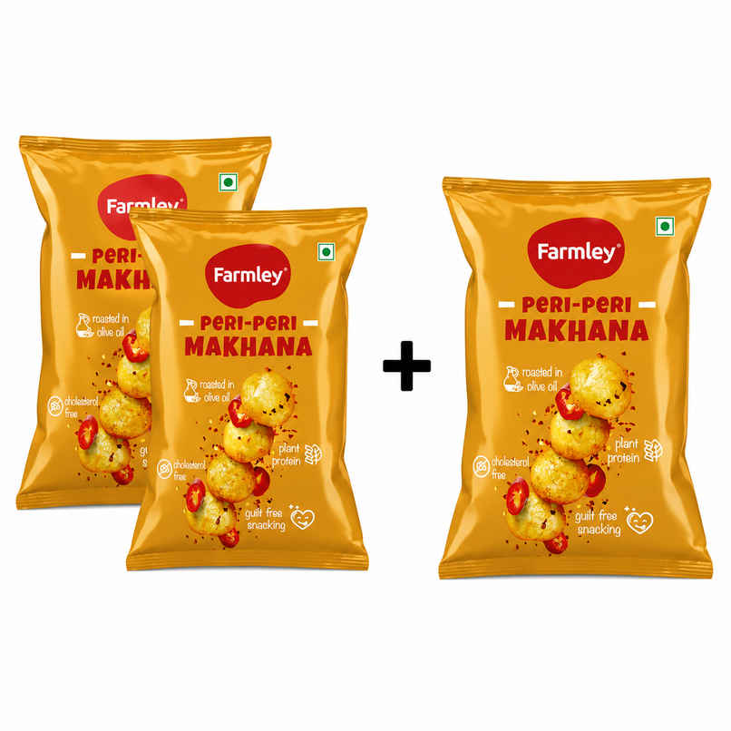 Farmley Peri Peri Makhana Roasted In Olive Oil Healthy Snacks Combbo