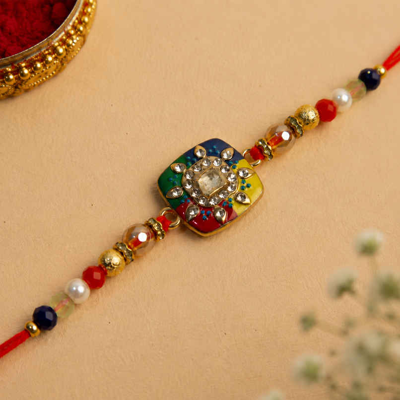 Rakhi for Brother | Studded | Abstract | Pack of 1 | Avyaan Rakhi