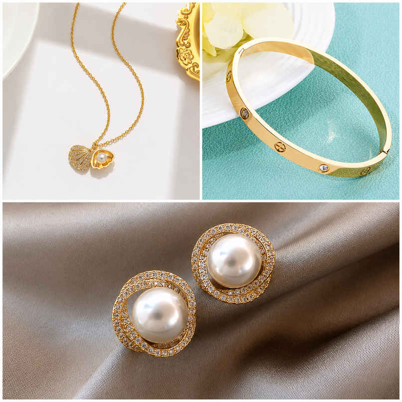 BeautyNX Pearl Elegance Jewellery Combo Set BeautyNX Pearl Elegance Jewellery Combo Set