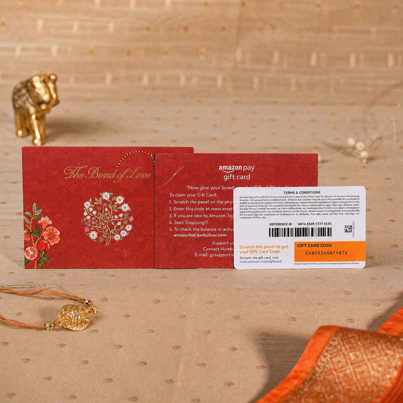 Amazon Pay Rakhi Shagun Gift Card - INR 1100 | Festive Red
