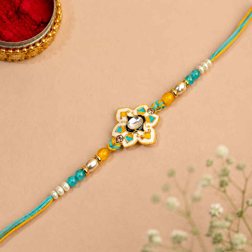 Royal Geometric Stone-Studded Rakhi for Brother | Pack of 1 | Tomuncle Royal Geometric Stone-Studded Rakhi for Brother | Pack of 1 | Tomuncle