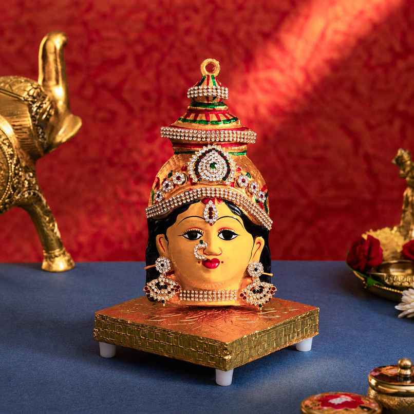Lakshmi Decorated Face | Varalakshmi Ammavaru Mukhota | Kalash & Idol Decoration | Varalakshmi Vratham | Svasti Lakshmi Decorated Face | Varalakshmi Ammavaru Mukhota | Kalash & Idol Decoration | Varalakshmi Vratham | Svasti