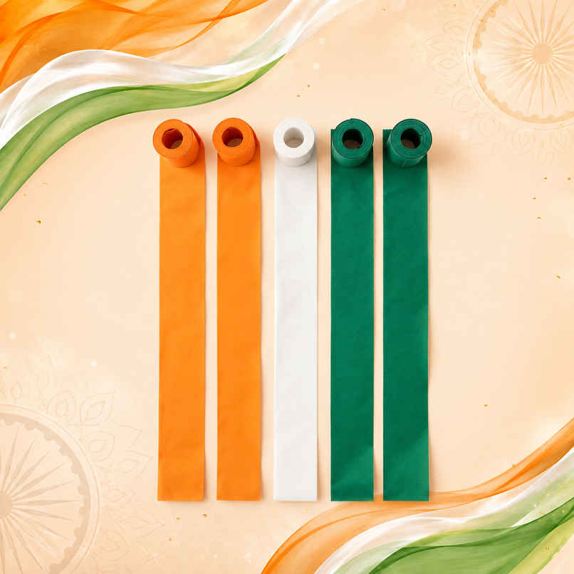 Tricolour Paper Crepe Rolls | Pack of 12 | Propcon Tricolour Paper Crepe Rolls | Pack of 12 | Propcon