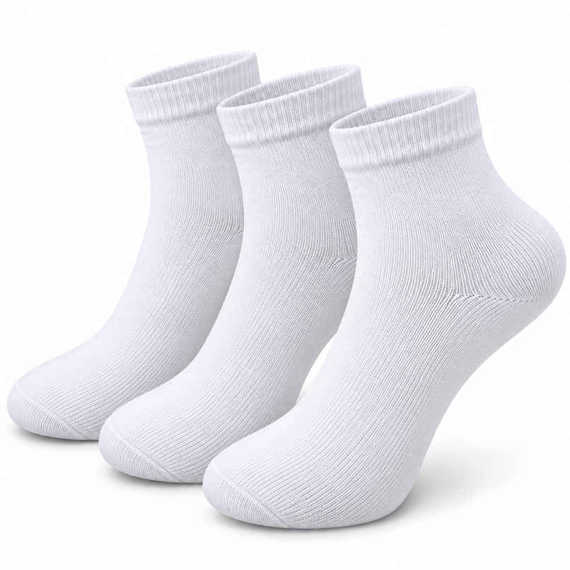 B Beyond Kids Socks | Non Terry | BYDKSNT-2607 | White | 5 - 7 Years