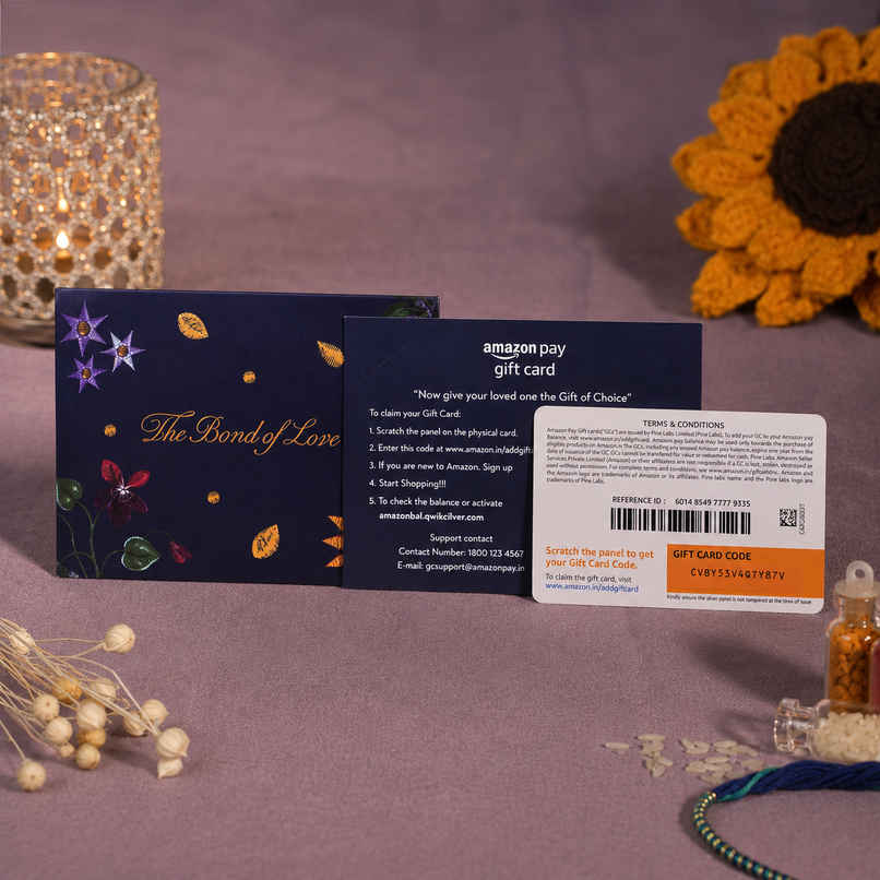 Amazon Pay Rakhi Shagun Gift Card - INR 3100 | Royal Blue