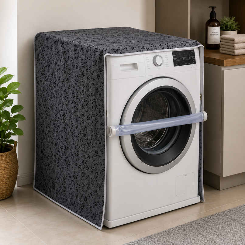 Daluci Front Load Washing Machine Cover For Bosch 6.5-9 kg | Black and Grey | 63 x 63 x 81 cm Daluci Front Load Washing Machine Cover For Bosch 6.5-9 kg | Black and Grey | 63 x 63 x 81 cm