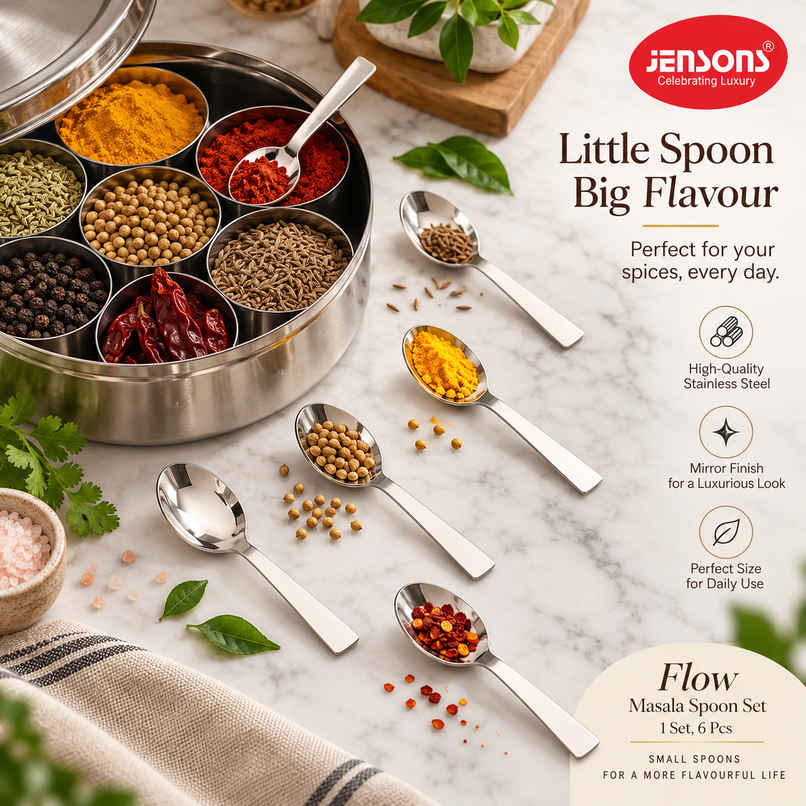 Jensons Flow Masala Spoon Set of 6 Jensons Flow Masala Spoon Set of 6