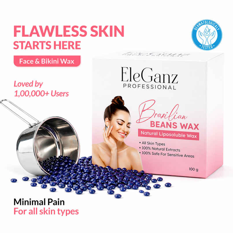 EleGanz Professional Brazilian Beans Hair Removal Natural Liposoluble Wax