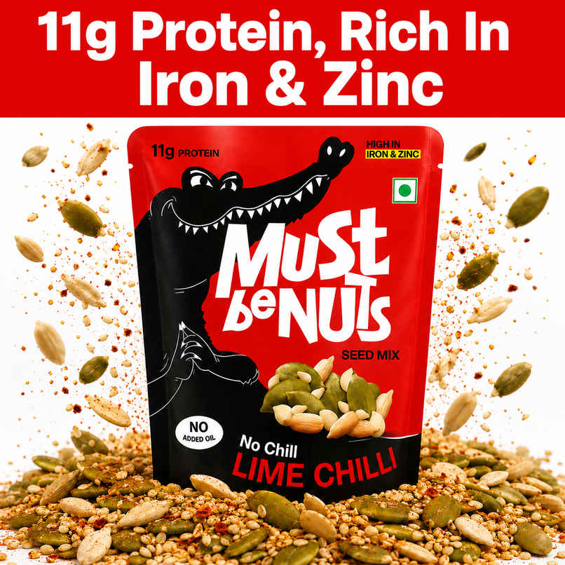 Must Be Nuts No Chill Lime Chilli Seed Mix | 11g Protein + Iron & Zinc