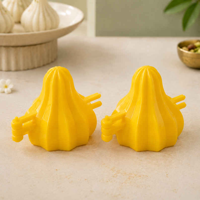 Utsah Yellow Modak Making Mould Big Pack of 2 Utsah Yellow Modak Making Mould Big Pack of 2