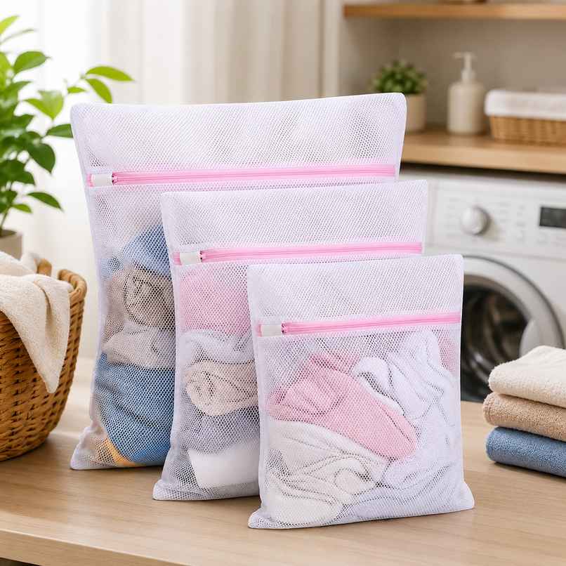 Perpetual Reusable Laundry Mesh Bags | Zippered Wash Bags | Undergarments Organizer | Pack of 3 Perpetual Reusable Laundry Mesh Bags | Zippered Wash Bags | Undergarments Organizer | Pack of 3