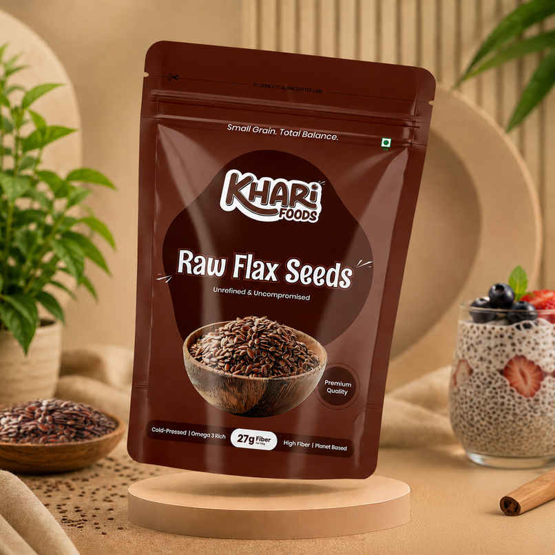 Khari Foods Premium Flax Seeds | Seeds for Eating | Source of Iron & Fibre Khari Foods Premium Flax Seeds | Seeds for Eating | Source of Iron & Fibre
