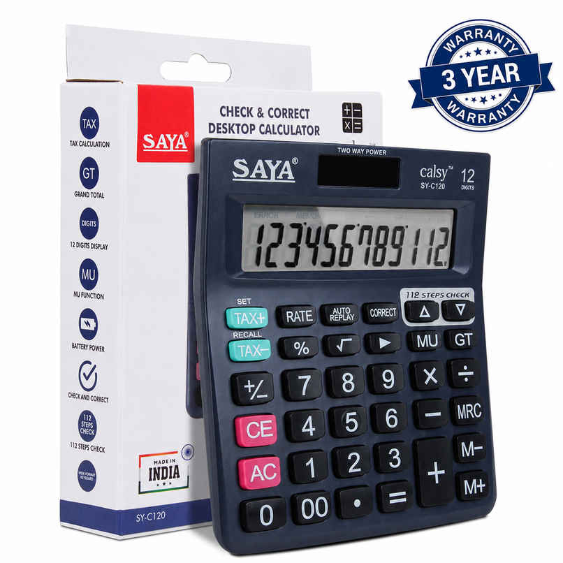 Saya Calsy Check & Correct Desktop Calculator | Classic Calculator for Office & Business Saya Calsy Check & Correct Desktop Calculator | Classic Calculator for Office & Business