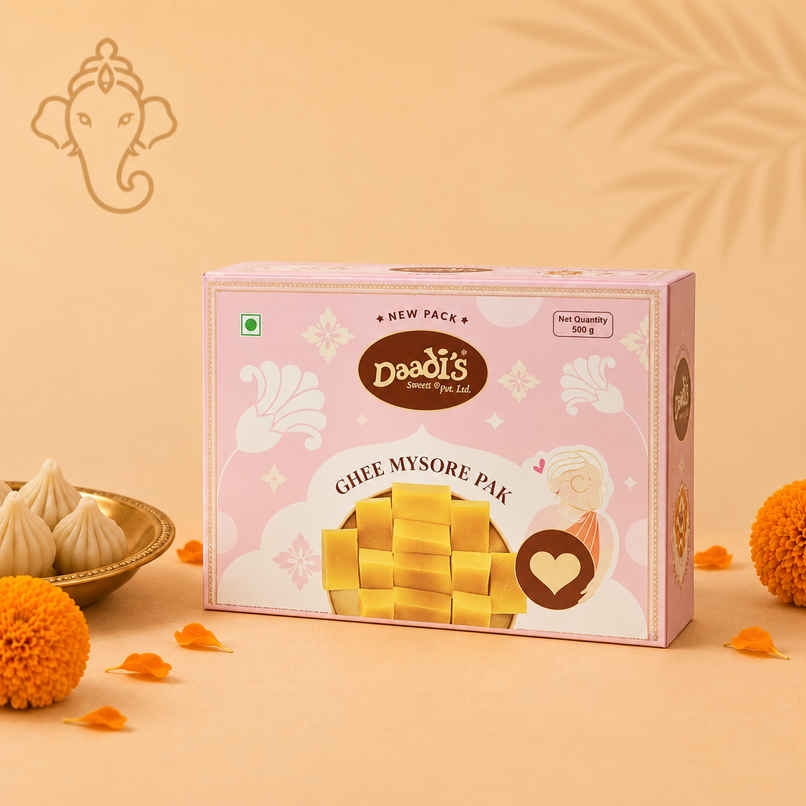 Daadi's Ghee Mysore Pak | Rich & Delicious Daadi's Ghee Mysore Pak | Rich & Delicious