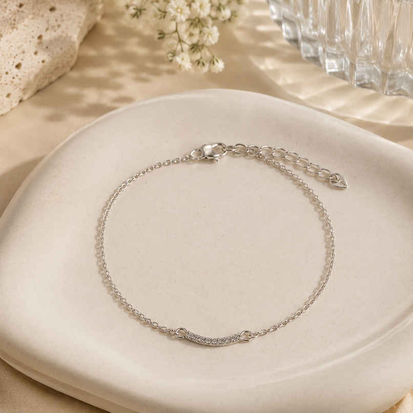 GIVA Silver Queen Bracelet