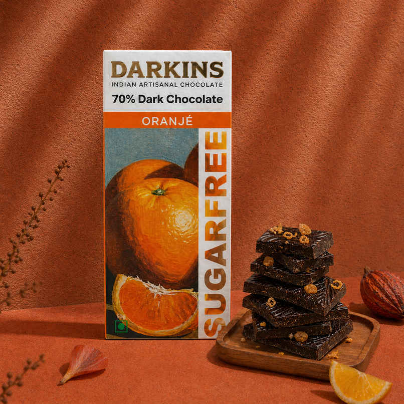 Darkins Sugar Free Dark Chocolate 70% Orange