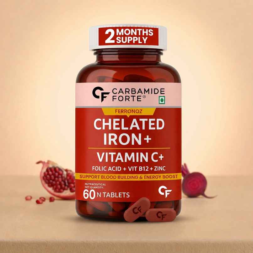 Carbamide Forte Chelated Iron Supplement for Women and Men | Folic Acid Tablets for Pregnancy Carbamide Forte Chelated Iron Supplement for Women and Men | Folic Acid Tablets for Pregnancy