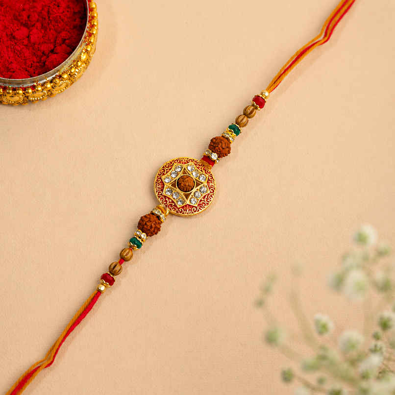 Rakhi for Brother | Rudraksha | Religious | Pack of 1 | Avyaan Rakhi Rakhi for Brother | Rudraksha | Religious | Pack of 1 | Avyaan Rakhi