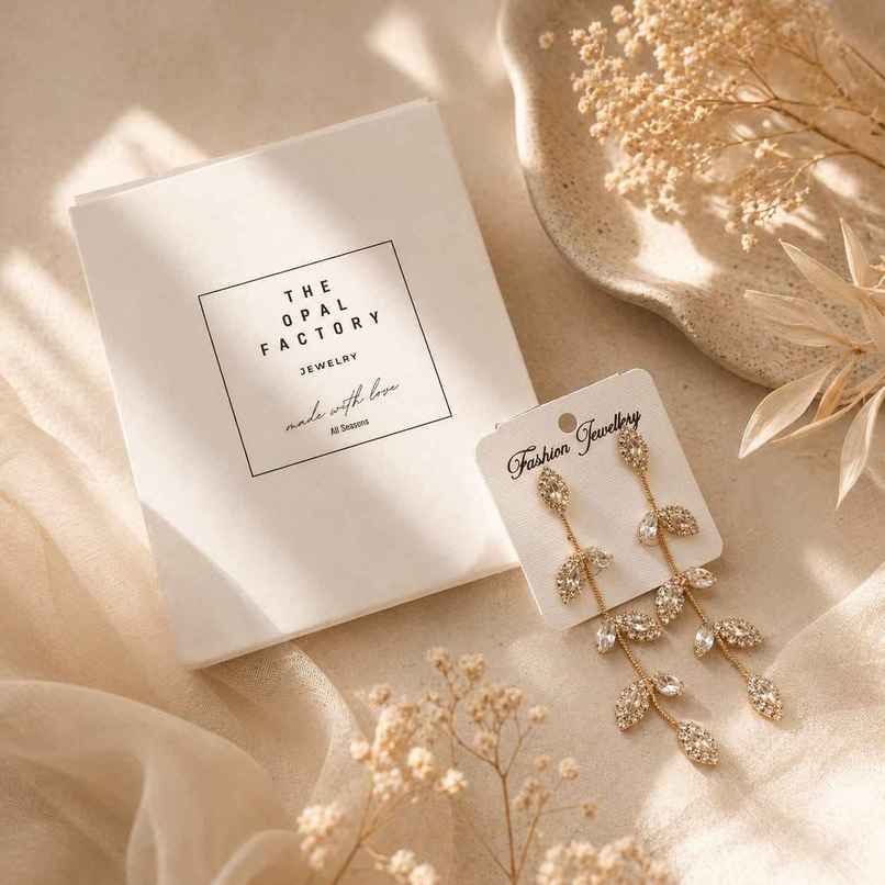 The Opal Factory Diamante Long Drop Earrings | Rose Gold | Gift Set The Opal Factory Diamante Long Drop Earrings | Rose Gold | Gift Set