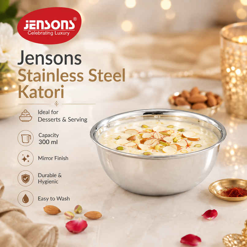 Jensons Stainless Steel Katori 6 Inch Jensons Stainless Steel Katori 6 Inch