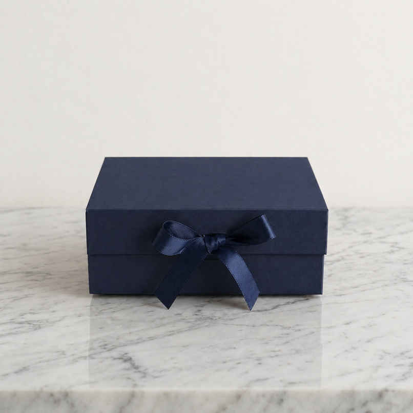 ABK Foldable Multi Purpose Gift Box with Ribbon & Magnet Closure | Blue | 9 x 6 x 4 in ABK Foldable Multi Purpose Gift Box with Ribbon & Magnet Closure | Blue | 9 x 6 x 4 in