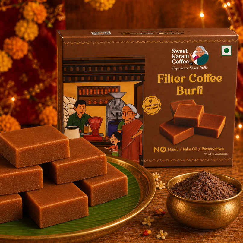 Sweet Karam Coffee Signature Filter Coffee Burfi - No Preservatives Sweet Karam Coffee Signature Filter Coffee Burfi - No Preservatives