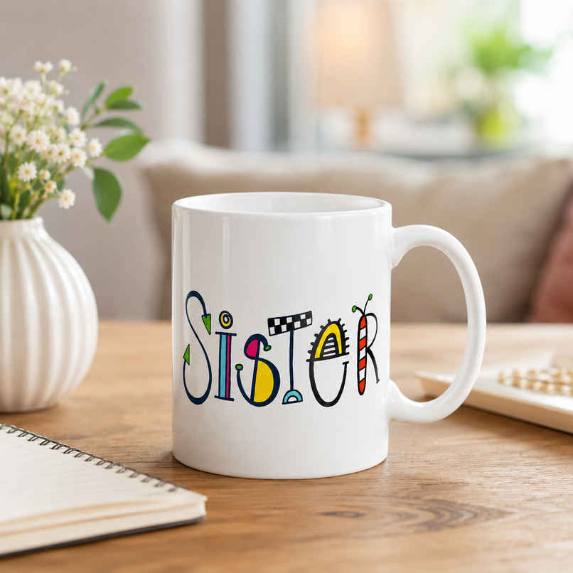 Sanjeev Kapoor by OGGN Sister Printed Coffee Mug | Raksha Bandhan & Birthday Gift | Coffee, Milk & Tea | 350 ml Sanjeev Kapoor by OGGN Sister Printed Coffee Mug | Raksha Bandhan & Birthday Gift | Coffee, Milk & Tea | 350 ml