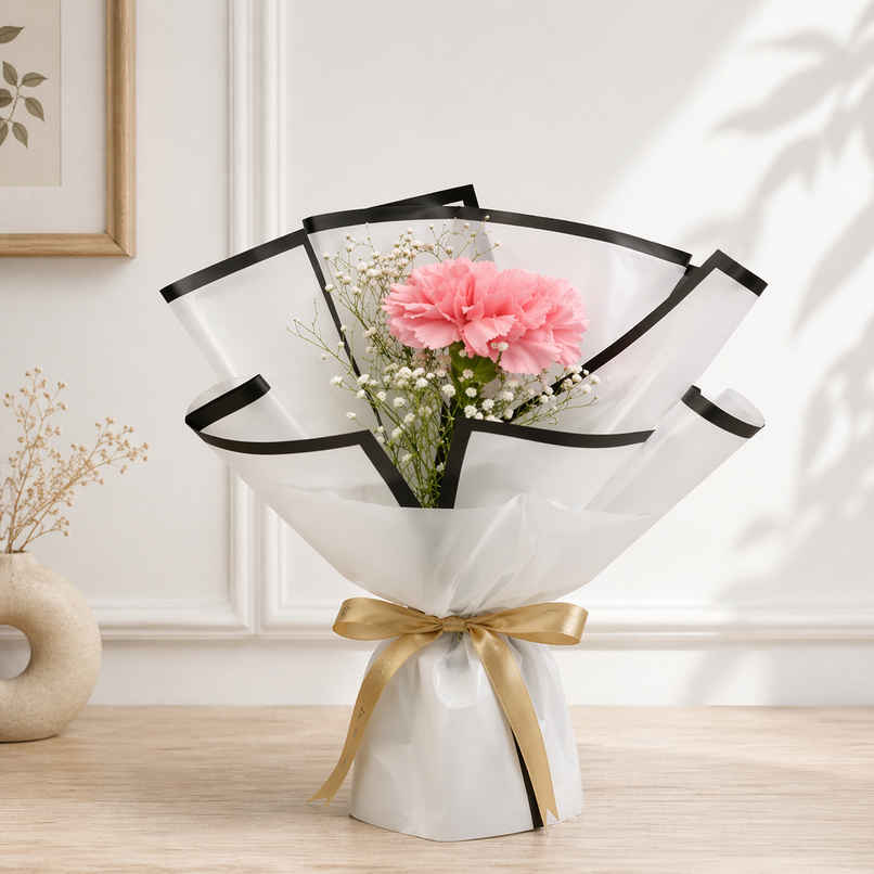 FNP Single Pink Carnation Bouquet