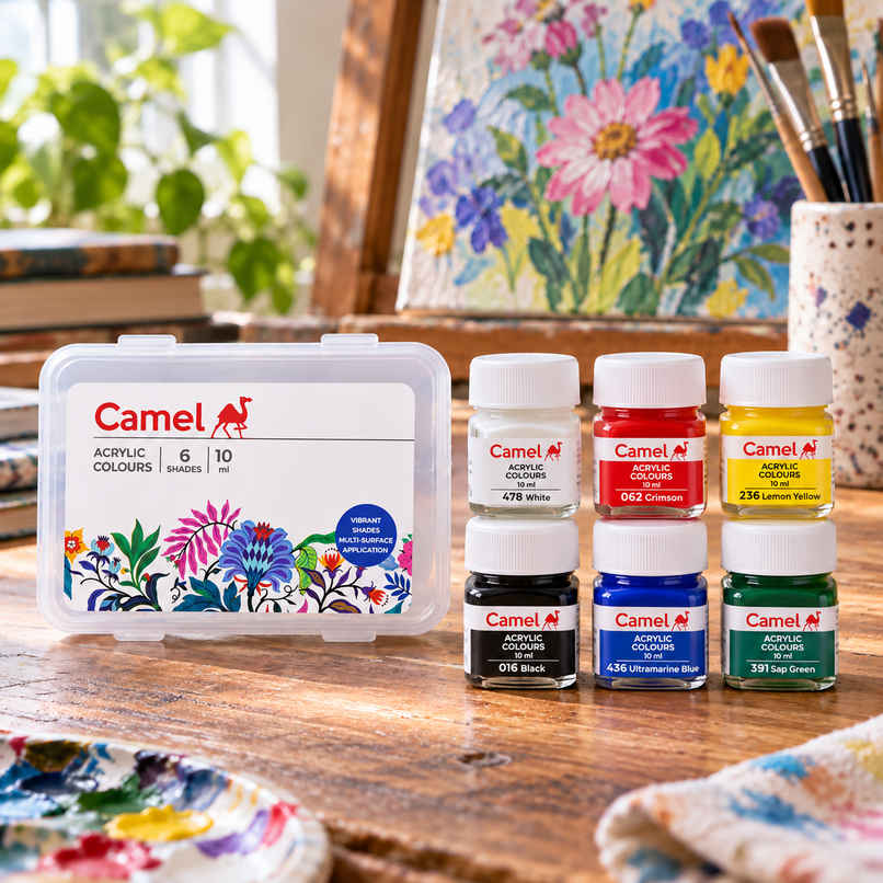 Camel Acrylic Ultra Colors - 10Ml Each, 6 Shades