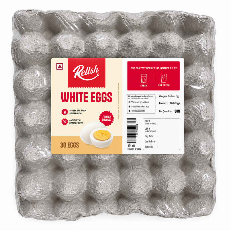 Relish White Eggs - Pack of 30 Relish White Eggs - Pack of 30