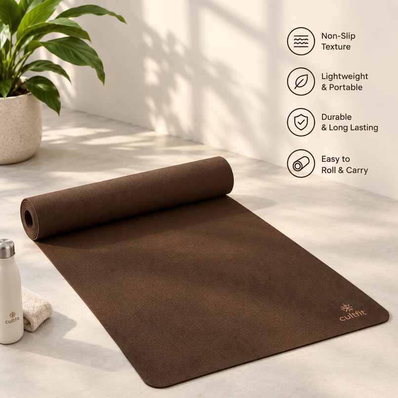 Cultfit EVA Yoga Mat | WS | Brown - 4 mm