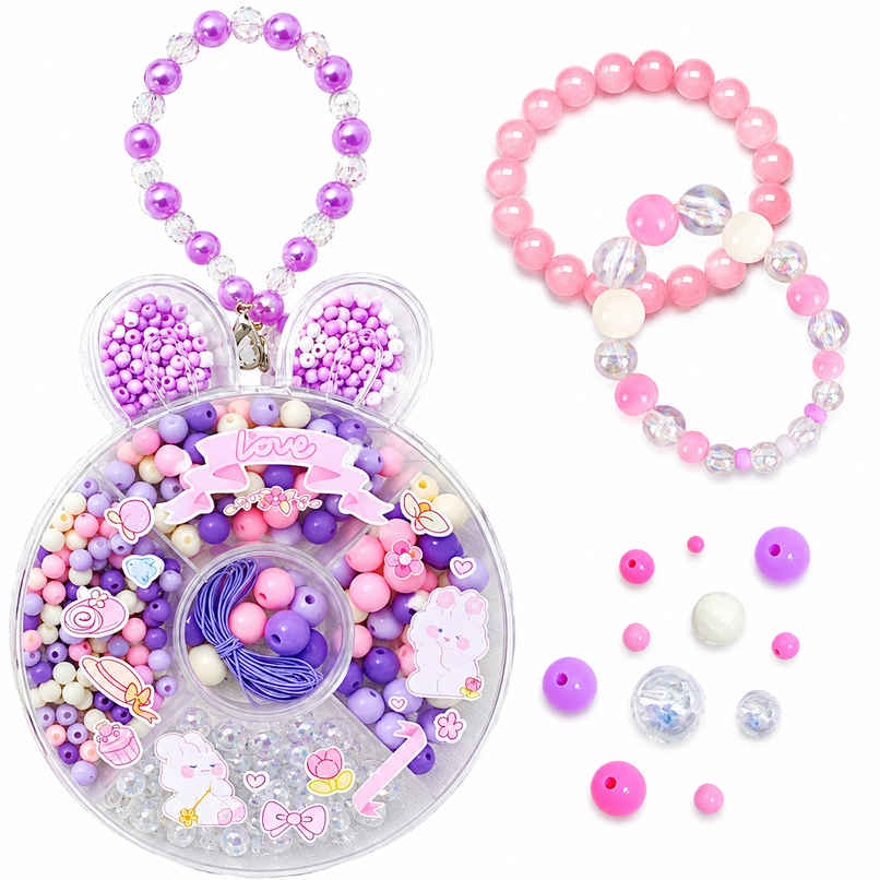 Toyshine Diy Jewellery Bead Set with Bunny Box For Making Bracelets-Necklaces and Earrings | Age 6+ Toyshine Diy Jewellery Bead Set with Bunny Box For Making Bracelets-Necklaces and Earrings | Age 6+