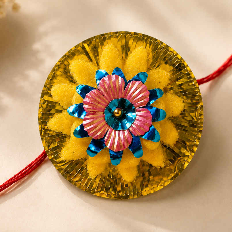 Nostalgia Foam Rakhi | Yellow | Vintage | Pack of 1 | Tomuncle Nostalgia Foam Rakhi | Yellow | Vintage | Pack of 1 | Tomuncle