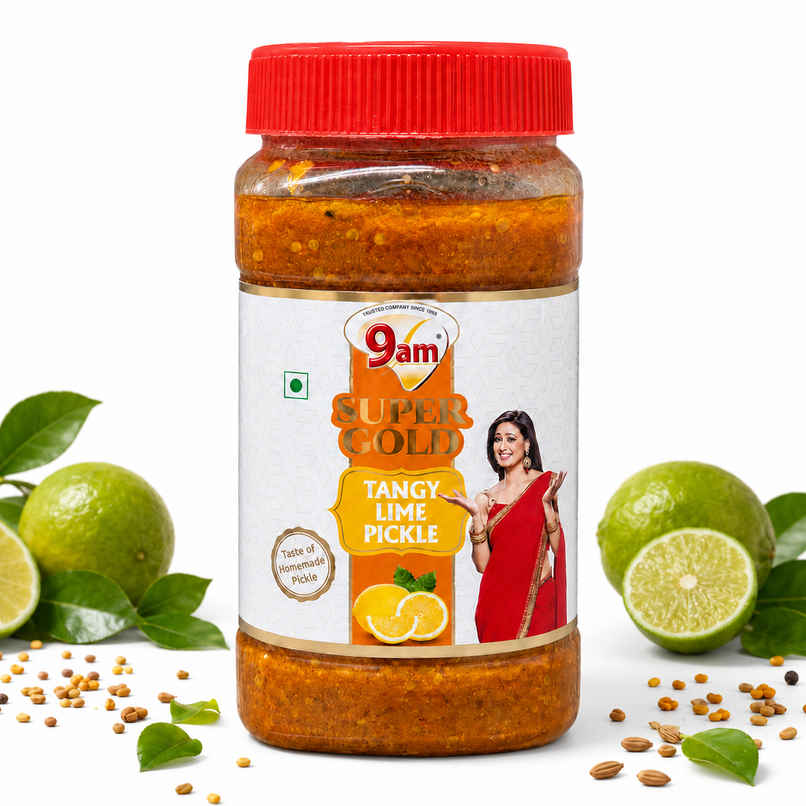 9am Super Gold Lime Pickle, Tangy Nibmu, Perfect for Meals With Pratha 9am Super Gold Lime Pickle, Tangy Nibmu, Perfect for Meals With Pratha