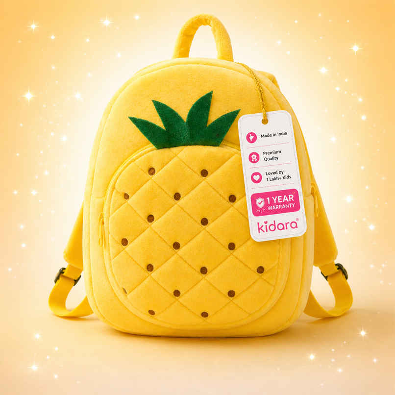 Kidara Pineapple Kids Plush Backpack | Yellow Kidara Pineapple Kids Plush Backpack | Yellow