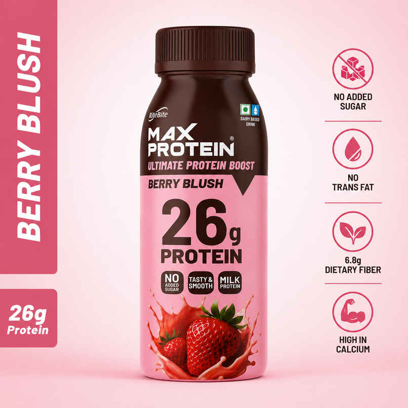 RiteBite Max Protein Berry Blush 26g Protein Milkshake