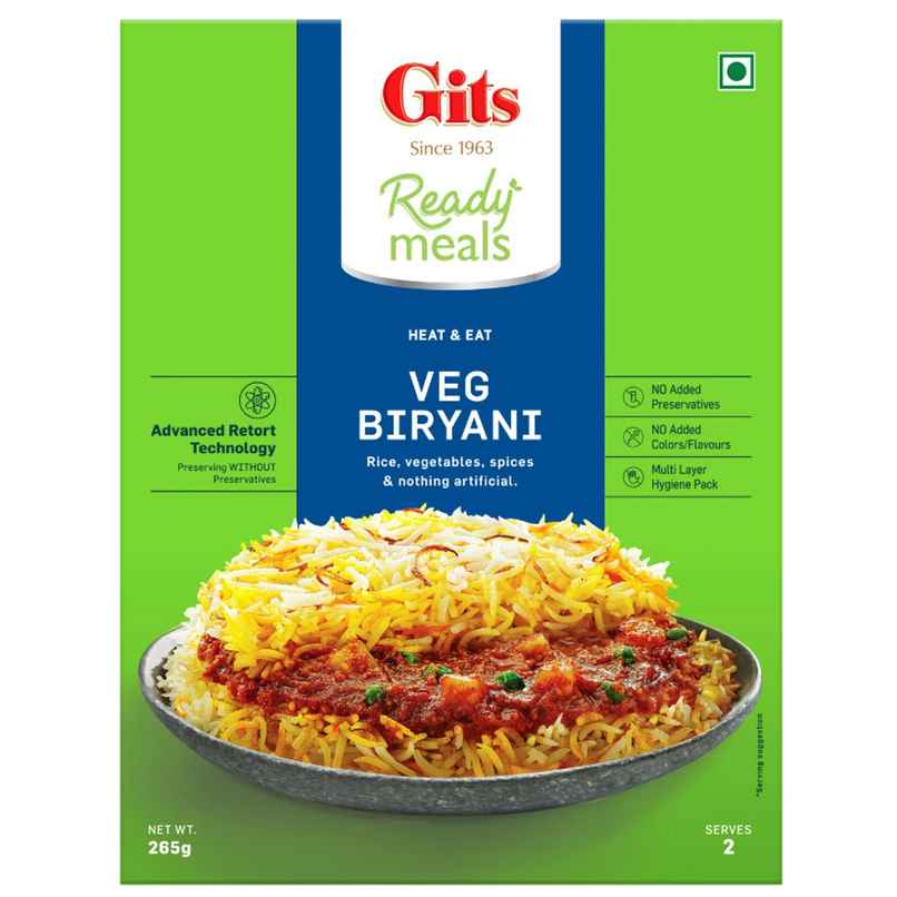 Gits Veg Biryani | Ready to Eat | Convenient & Flavourful