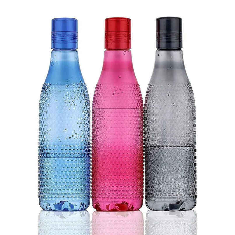 2Mech Plastic Stylish Bubble Design Water Bottle | Black, Blue, and Pink | 1 L 2Mech Plastic Stylish Bubble Design Water Bottle | Black, Blue, and Pink | 1 L