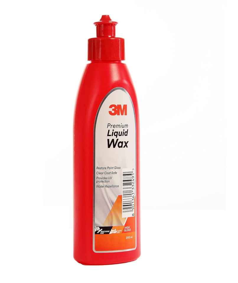 3M Premium Liquid Wax | Restores Car Paint Gloss and Lustre, Water Repellent | 200 ml