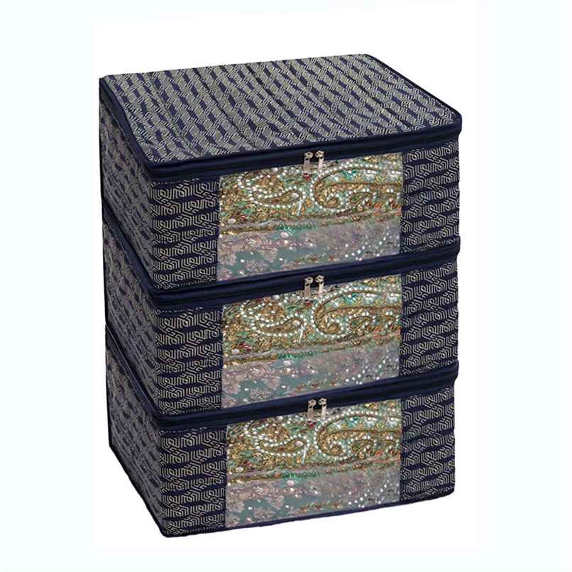 Homestrap Cotton Quilted Foldable Saree Covers - Pack of 3