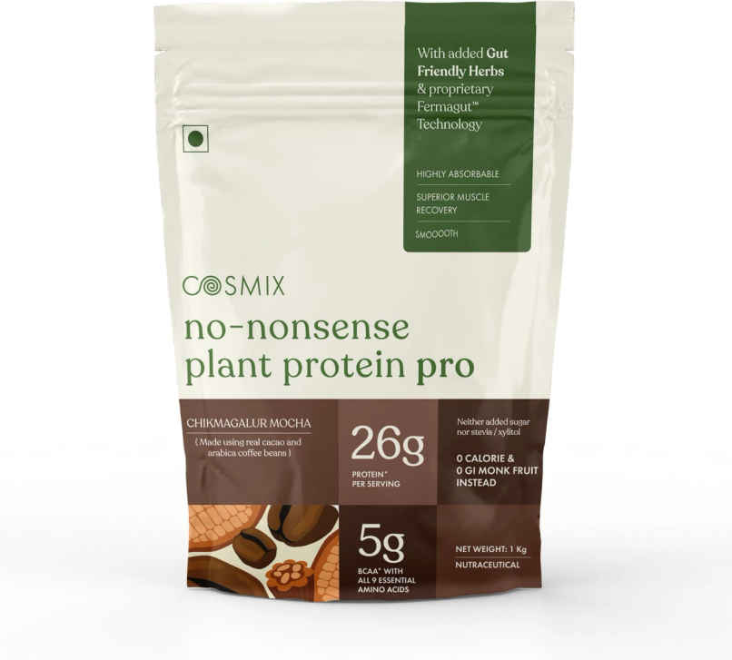 Cosmix No-Nonsense Pro Plant Protein Chikmagalur Mocha, 26g Protein Cosmix No-Nonsense Pro Plant Protein Chikmagalur Mocha, 26g Protein